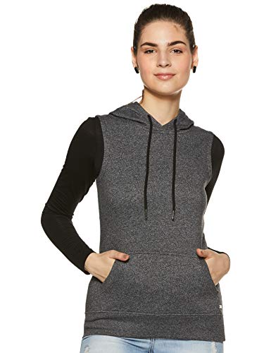 Park Avenue Women’S Synthetic Sweatshirt (Pwix00001-K8_Black_86)