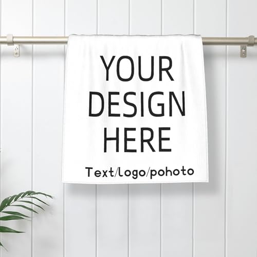 Custom Towels Personalized Hand Towels Add Text Logo Image for Bathroom Pool Beach Outdoor Travels