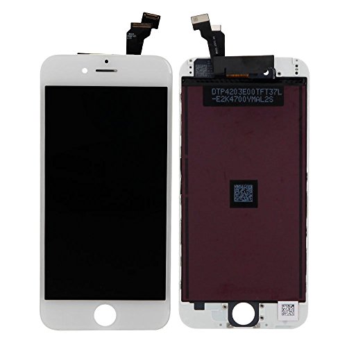 LCD Touch Screen Digitizer Frame Assembly Full Set Replacement for iPhone 6 4.7inch with Free Tool white