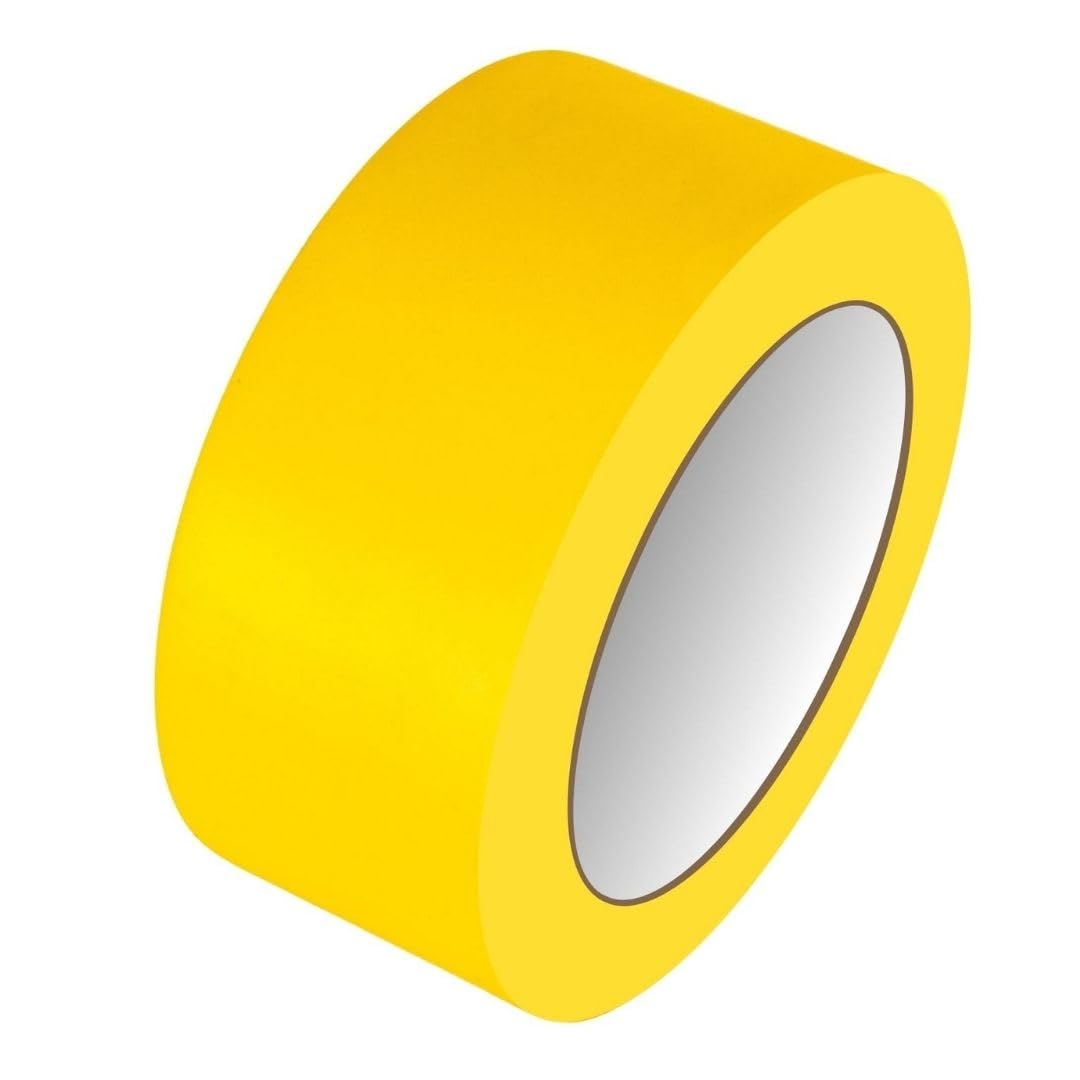 GTSE Cinta para marcar suelos, 100 mm x 33 m, amarillo – para pistas de baile, gimnasios - 1 Rollo