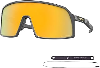 Sutro S OO9462 946208 28MM Matte Carbon / Prizm 24k Rectangle Sunglasses for Men + BUNDLE With Oakley Accessory Leash + Designer iWear Kit