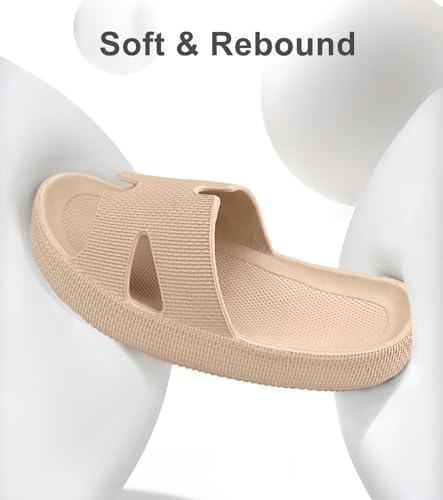 Image of Haifago Cloud Slippers for Womens Soft Foam Recovery Slides, Pillow Cushion Sandals for Women, House Bathroom Dorm Shower Essentials