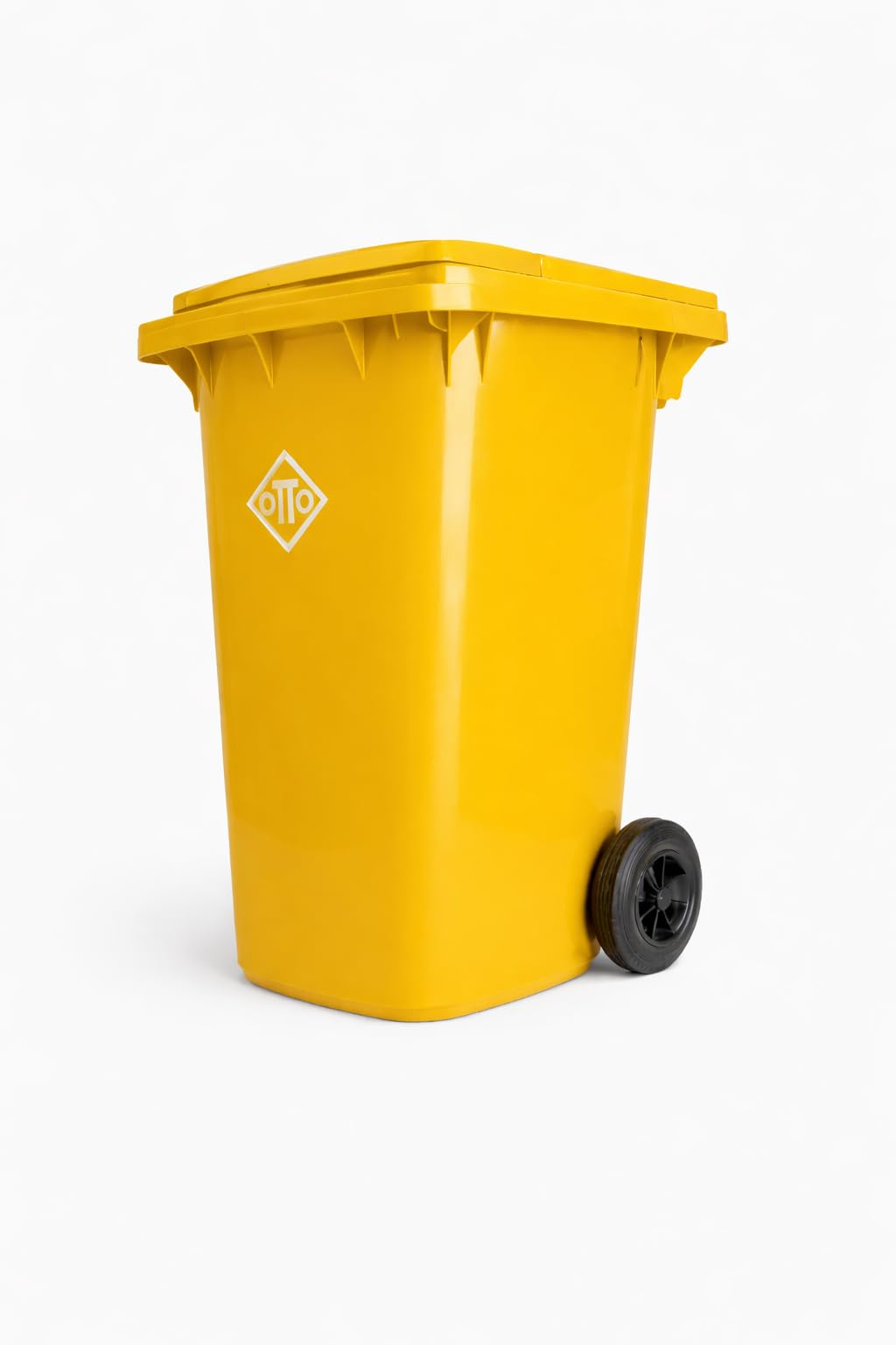OTTO Plastic Manual-Lift Garbage Waste Dustbin with Wheels 240 Ltr Yellow-image-24