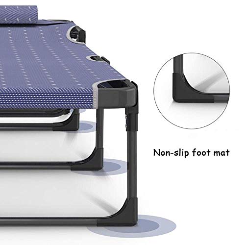 Chaise longue de jardin pliante multiposition pour adulte - 8
