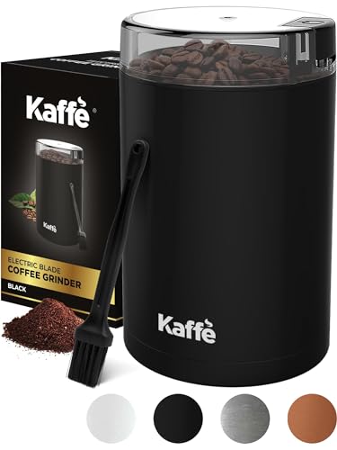Kaffe Coffee Grinder Electric. Best Coffee Grinders for Home Use. (14 Cup) Easy On/Off w/Cleaning Brush Included. Black Kaffe Coffee Grinder Electric. Best Coffee Grinders for Home Use. (14 Cup) Easy On/Off w/Cleaning Brush Included. Black