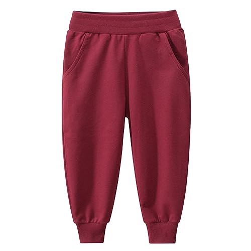 Joggers Sweatpants for Tween Boys Solid Colour Joggers Athletic Pants with Pockets Sweat Pants for Running - Main Image