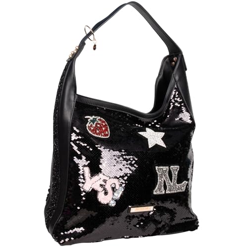 La Mejor Lista de Bolsas Nicole Lee Top 5. 50 Nicole Lee Bolsa Hobo de lentejuelas con parches SS24