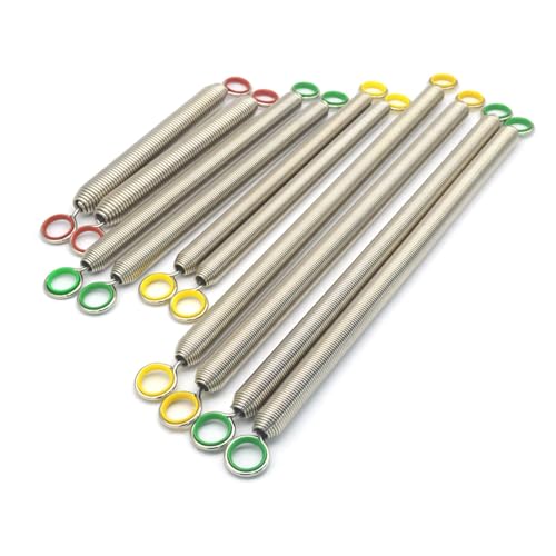SOFXnng 10PCS Pilates Reformer Pilate Equipment Accessories Yoga Heavy Duty Music Wire Steel Tension Springs for Various Yoga & Fitness Equipment
