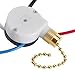 Baoblaze Pull Chain Switch Ceiling Fan Switch Accessories Multipurpose Control Wall Light Control with 4 Preinstalled Wires, Gold