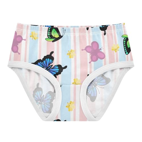 Girls' Underpants Kids Cotton Underwear Panties Briefs For Girl Age 2-8 Years Colorful Butterfly Pattern - Main Image