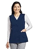 White Cross Women's Button Front Solid Scrub Vest