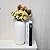 Samawi 10" White Modern Tall White Ceramic Vase for Décor Large White Vase Geometric Vase for Flowers Small Modern Vase