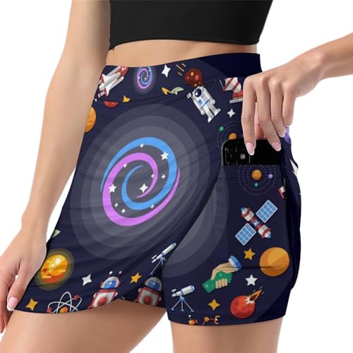 Mini jupe de course à pied Nébuleuse Cosmique pour vos sessions running et fitness