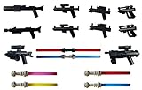 little arms big head LITTLE ARMS - 10 x Waffen, 2 x Doppellichtschwert und 4 x Lichtschwerter für Minifiguren