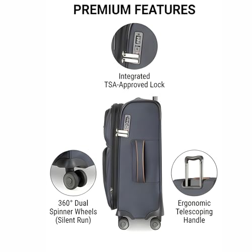 Image of Ricardo Beverly Hills Montecito 3.0 Softside Luggage Collection Expandable Suitcases with Wheels and TSA Lock, 29 inch Large Check-In (Graphite, 29-inch Large Check-in)