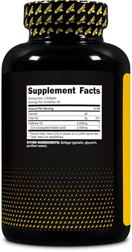 Primaforce CLA 2400 mg per Serving (180 softgels) - Max CLA - for Men and Women, Non-Stimulating, GMO Free & Gluten Free - Image 5