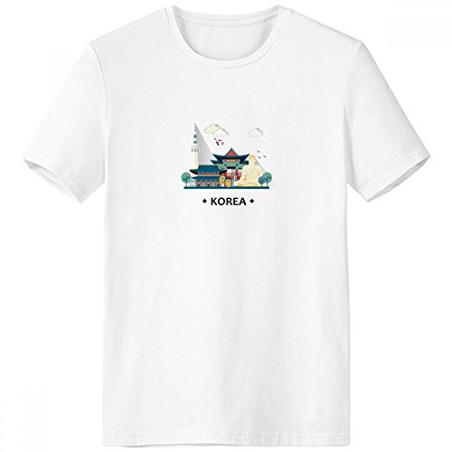 T-shirt Séoul pour homme en coton blanc à col rond taille S