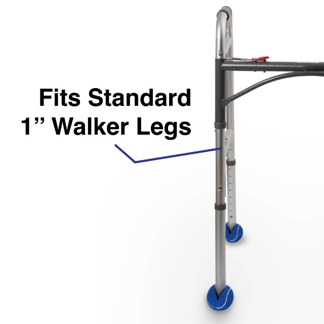 Image of AHS American Hospital Tennis Balls for Walker Legs Tennis Balls for Walkers for Seniors | Complete Support & Surface Protection | Pack of 4 Precut (Blue)