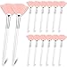 14 Pieces Fan Brushes Facial Applicator Brush Soft Fan Brushes Acid Applicator Brush Cosmetic Makeup Applicator Tools for Mud Cream (White, Pink, 5.82 Inches)