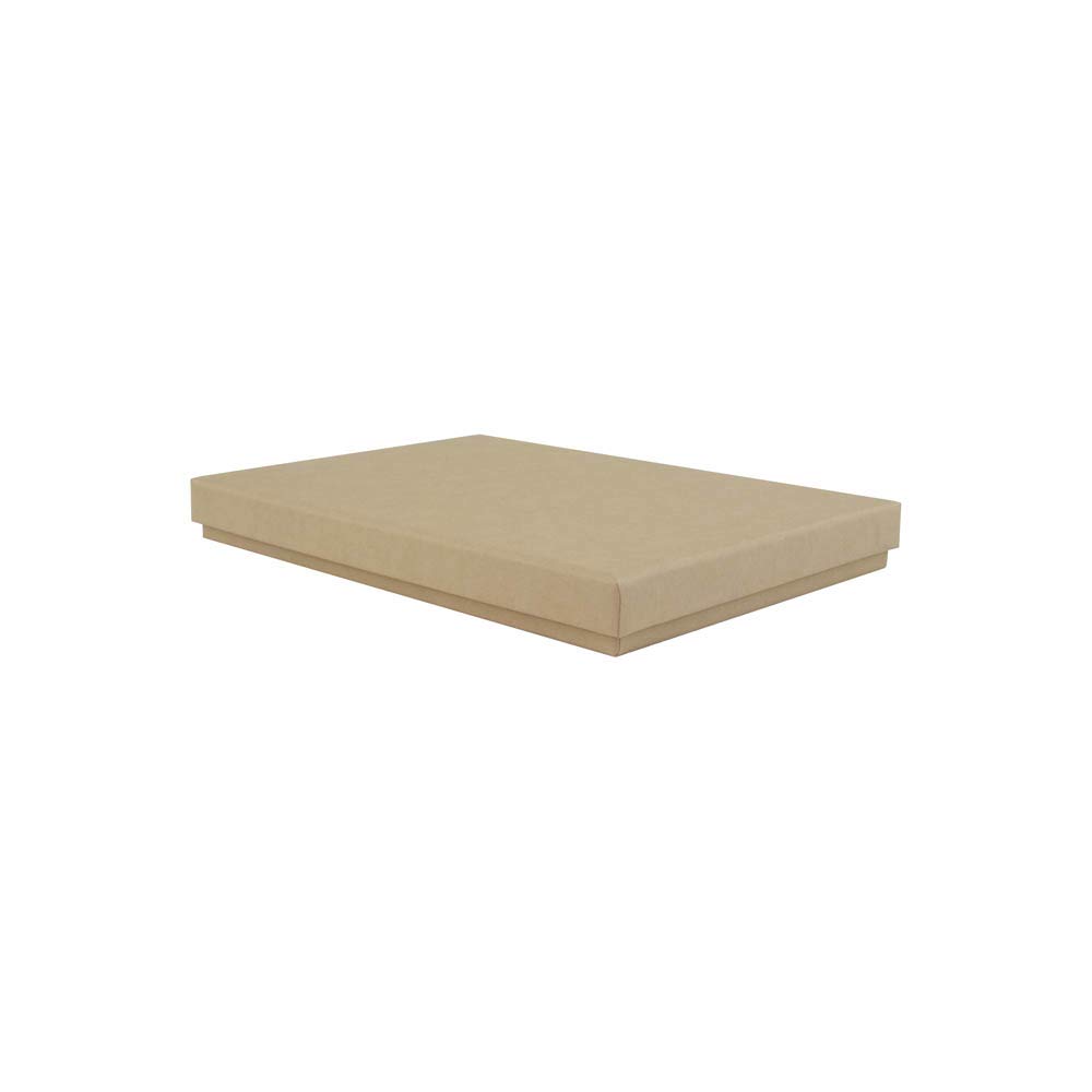 Packaging World A6 Eco-friendly Luxury Rigid Presentation Gift Box, 170 x 121 x 20mm, Kraft | Shallow Gift Box Suitable For Clothes, Books, Stationery & More | 2-Piece Design, Recyclable, Kraft Paper
