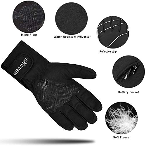 Heated Gloves,Electric Rechargeable Battery Motorcycle Gloves For Men Women,Warm Insulated Ski Mitten Glove For Winter Riding Hunting Fishing,Athritis Raynaud's Hand Warmer #TOP2