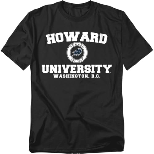 Howard University Official Circle Logo Unisex Adult T-Shirt Circle Logo X-Large
