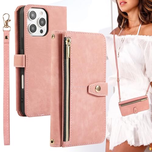 BonwFzin For iPhone 16 Pro Max �P�[�X �蒠�^ �V�����_�[ �y �X�g���b�v ��{�����z �A�C�t�H�� 16 �v�� �}�b�N�X �X�}�z�P�[�X �A�C�z�� 16�v���}�b�N�X�蒠 iPhone16ProMax �g�уJ�o�[ �K�p �X�g���b�v