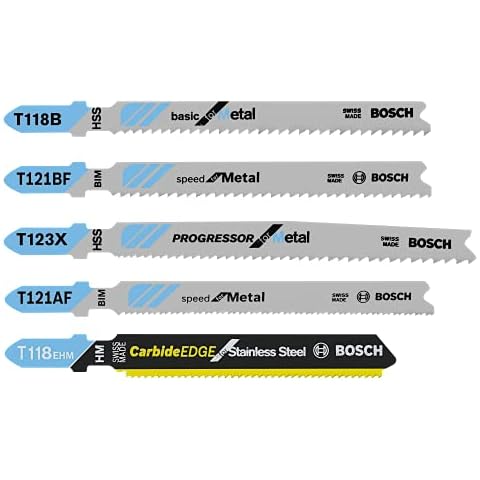 Bosch 5 pc. Pro-Metal T-Shank Jig Saw Blade Set Cover