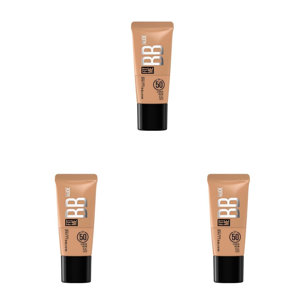 Maybelline New York Fit Me BB Nude Glow BB Cream, 55 (Pack of 3)-picture-35