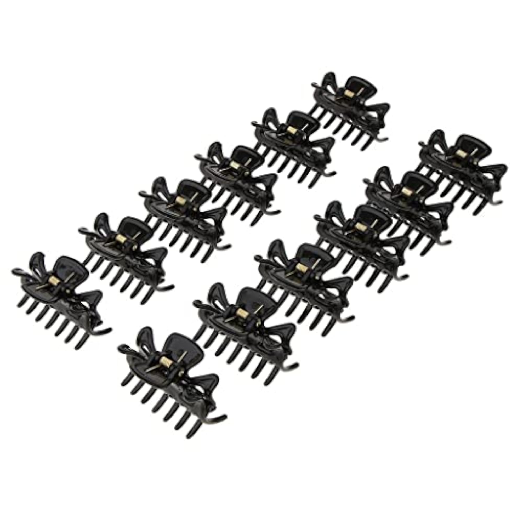12 Pieces Poly Mini Hair Claws Grips Clips, Black