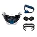 VR Cover Fitness Facial Interface and Foam Set for Meta/Oculus Quest 2 (Dark Blue & Black)