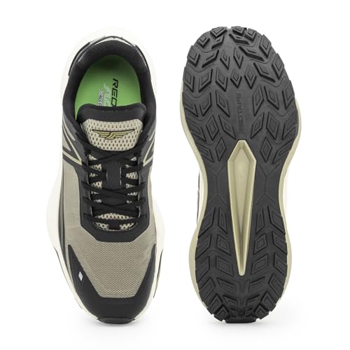 Image of Red Tape Men's Sneakers Black Grey Mesh TPU Round Toe Lace-Up