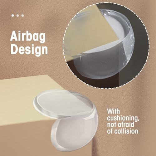 Image of 24 Pack Corner Protector Baby, Table Corner Protectors for Furniture, Table Corner Covers Baby Safety, Furniture Edge Bumpers, Transparent Round Corner Covers