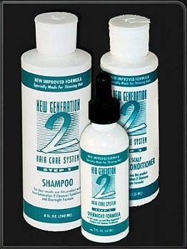 3-Piece Set - New Generation 2 Shampoo, Cleanser/Conditioner, Overnight Formula - Helps to Control Hair Loss and Thinning Hair
