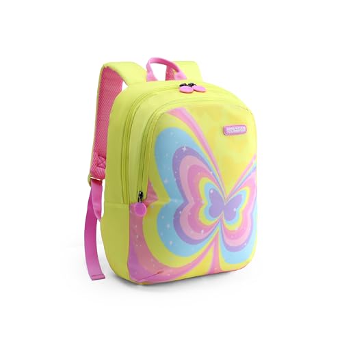 Image of American Tourister Swiddle 4.0Bp Buterfly Ylw, Kids Activity Backpack, Age 4-6 Years, 2 Full Compartments