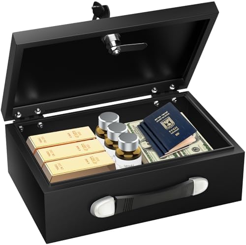 Bild 11 - Safe Tresor Feuerfest mit Feuerfester Wasserdichter Geldtasche, 25L Digitaler Tresor Klein mit Herausnehmbares Regal und Alarmanlage, Wandtresor Möbeltresor für Schmuck Bargeld Medikamente Dokumente