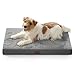 BEDSURE waschbares Hundebett für kleine Hunde - 74x46x7cm Komfort Hundekissen mit Rutschfester Basis und abnehmbarem waschbarem Bezug, Eierkarton-Schaumstoff Hundematte, Grau