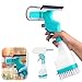 yolzhxe Lavavetri, 4-in-1 Tergivetro con 250 ml Serbatoio, Tergivetro Silicone Straccio e Spazzola, Lava Vetri Finestre, Kit per Pulizia Delle per la Pulizia di Finestre, Specchi, Piastrelle, Bagno immagine