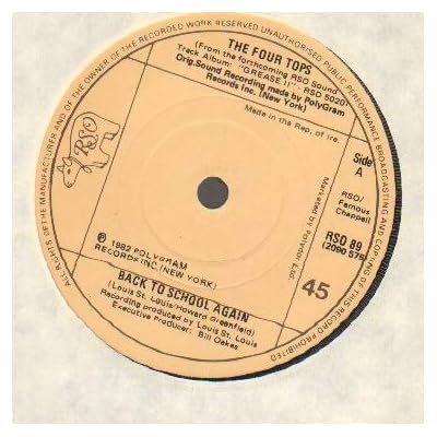 FOUR TOPS - BACK TO SCHOOL - 1982 7 inch - 7 inch vinyl / 45