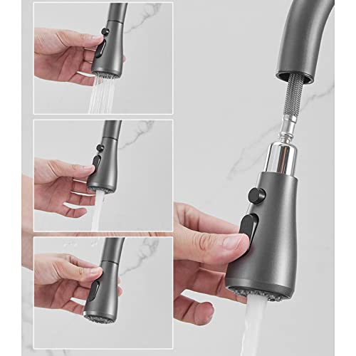 Robinet de cuisine mitigeur gris laiton résistant à l'usure - 7