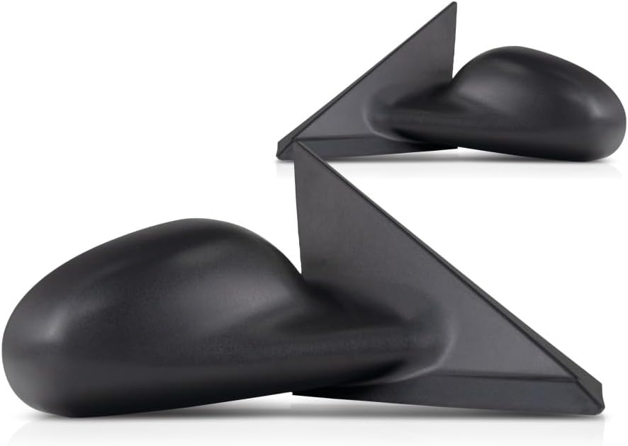 For Ford Mustang 2003 2004 Driver and Passenger Side | Pair Door Mirror | Power | Base/GT/Mach 1 Model | Textured Black | Replacement For XR3Z17682BA | FO1320171