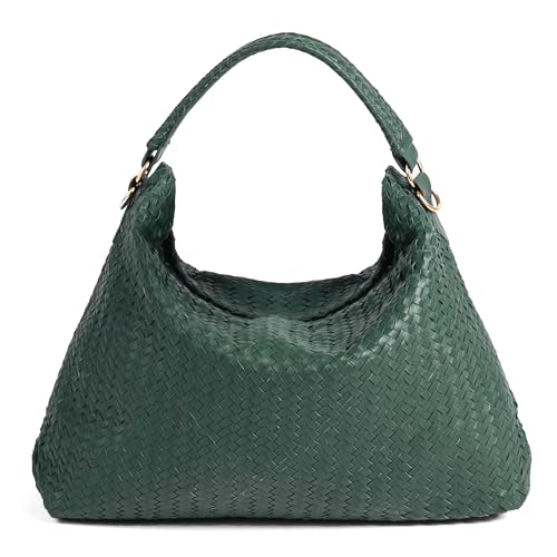Image of Jild Hobo Style Woven Bag for Women - Soft Handmade Genuine Leather Work Tote Bag - Cross Body Womens Purse