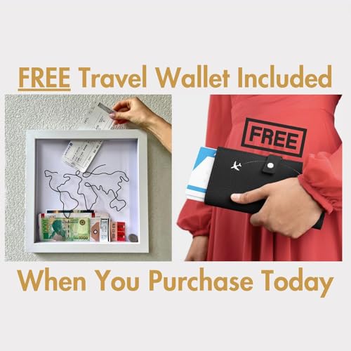 Caixa de Arquivo de Aventura, Caixa de Sombra de Viagem, Caixa de Sombra de Ingresso com Slot, para