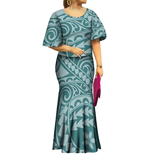 Amazon.com: New Samoan Tongan Puletasi Custom Polynesian Design Large Size  Mermaid Long Skirt Dress Match Mens Shirts : Clothing, Shoes & Jewelry