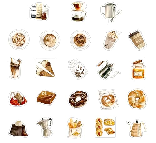 KetA Korean Cuisine Stickers - 46pcs/Pack, Handbook Diary Decoration Stickers, Package Dimensions 2.5 x 1.7 inch. (Dessert)