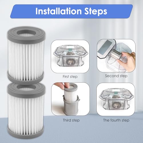 Image of (4 Pack) M320 Replacement HEPA Filters Compatible with Lefant M320 / M320G Robotic Vacuum Cleaner, Upright Filter, Canister Filters, Vacuum Filter, Filters Accessories Kit, Filter Kit