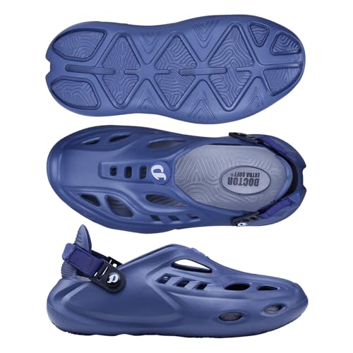 Image of DOCTOR EXTRA SOFT Men's Sports Extra Padding Casual Clogs /Sandals with Adjustable Back Strap for Adult| Comfortable & Lightweight| Stylish & Anti-Skid| Everyday Use Waterproof Mules Gents & Boys D-531