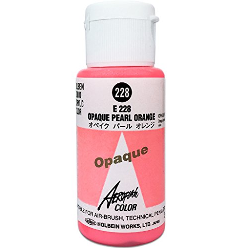 Aeroflash Color (Opaque Pearl Orange E-228) 1 Bottle of 35ml From Holbein Japan