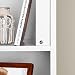Casaria® Bücherregal mit 4 Fächer 106x30x30cm Kippschutz Bodenschoner 40kg Belastbarkeit Wohnzimmer Schlafzimmer Büro Regal Standregal Würfelregal Weiß