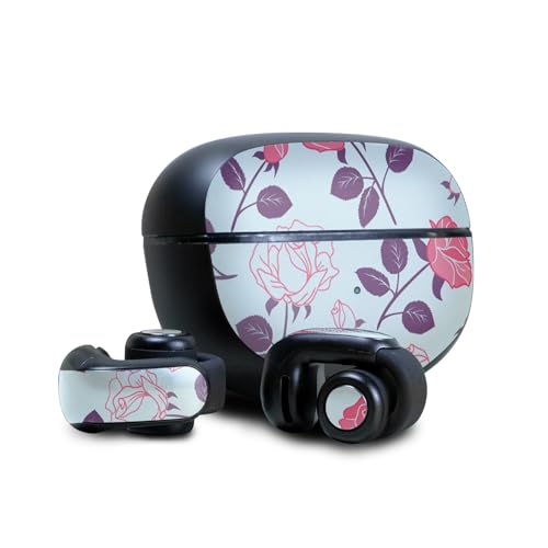Image of Skin Compatible with Bose Ultra Open Earbuds - Vintage Floral - Premium 3M Vinyl Protective Wrap Decal Cover - Easy to Apply | Crafted in The USA by MightySkins